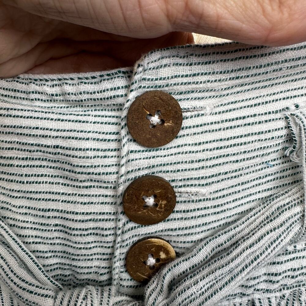 Free People Rumors pants white gray striped yarn died size 0 high waist harem - Picture 9 of 16